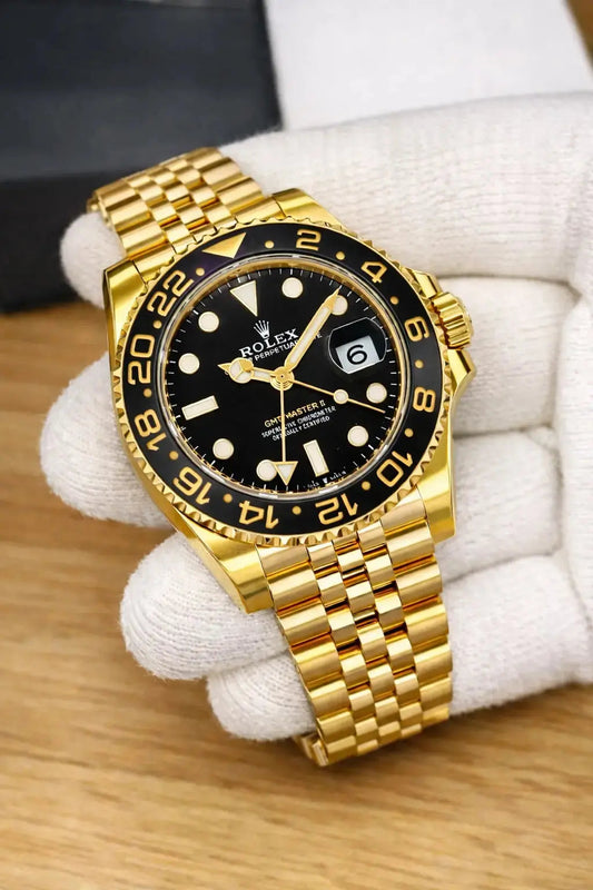 Rolex GMT Master II – Dual Tone Stainless Steel Chain Watch for Men Four Tick