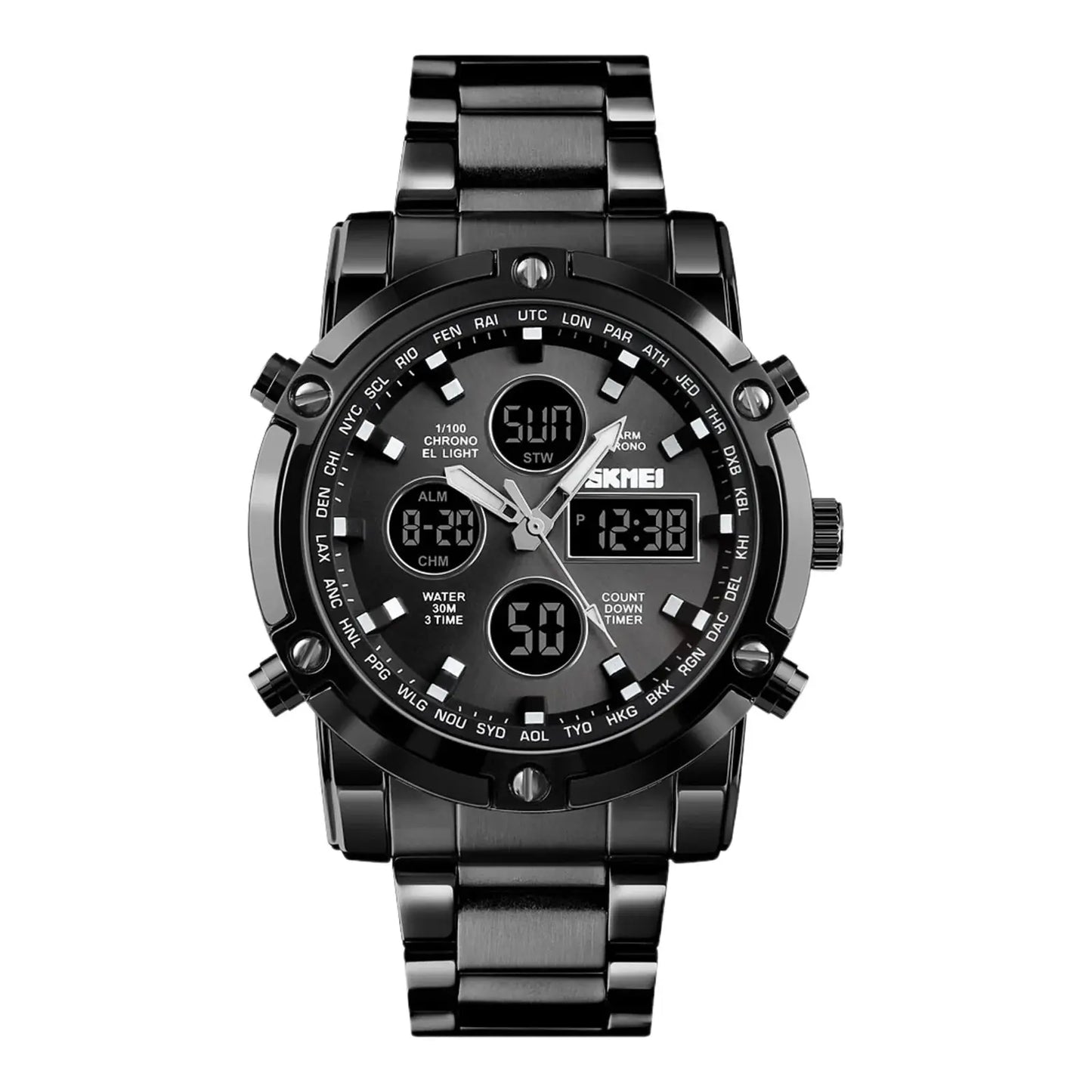 skmei 1389 – Digital Sports Watch, Stainless Steel Edition Sevtech