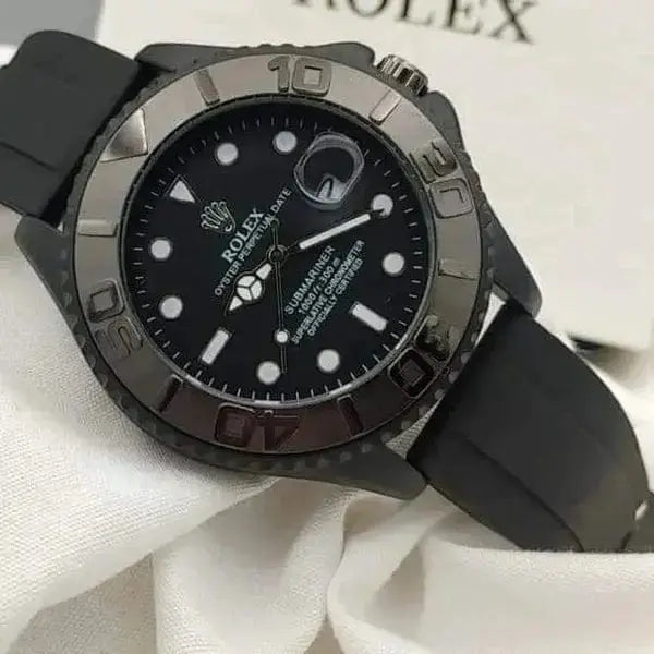 Luxury Rolex Yacht-Master – Premium Black & Gold Edition - Four Tick