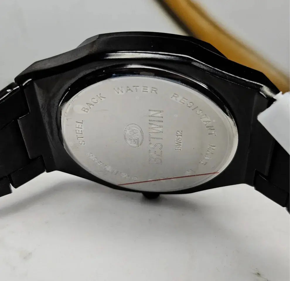 Black Arabic Aura Watch (Masterpiece) – Stainless Steel Edition Four Tick