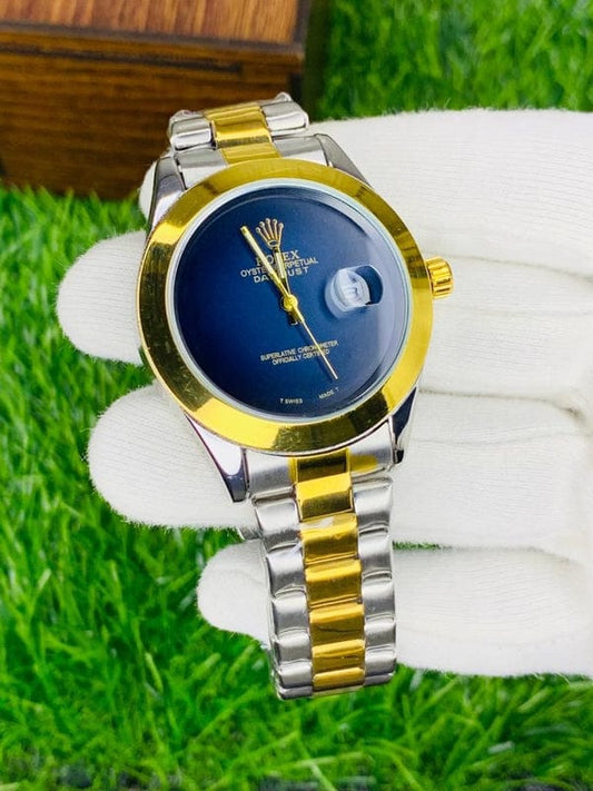 🔹 Rolex Prestige Date – Elegant Two-Tone Timepiece with Japanese Quartz Movement