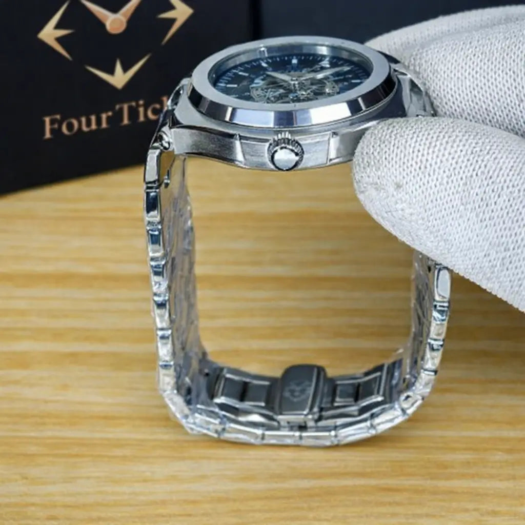 Bestwin Skeleton Automatic Mechanical Watch Four Tick