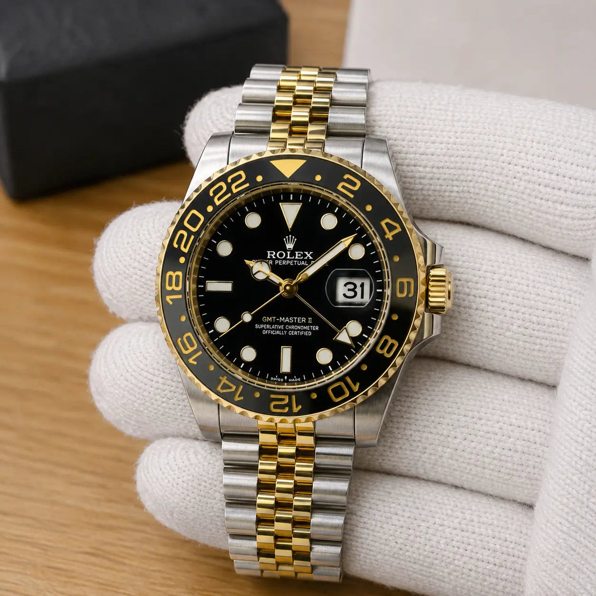 Rolex GMT Master II – Dual Tone Stainless Steel Chain Watch for Men Sevtech